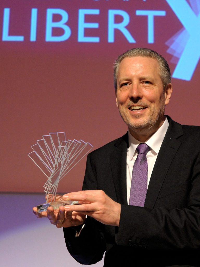 Journalist und China-Experte Andreas Landwehr bei der Verleihung des Liberty Awards 2011, Foto dpa