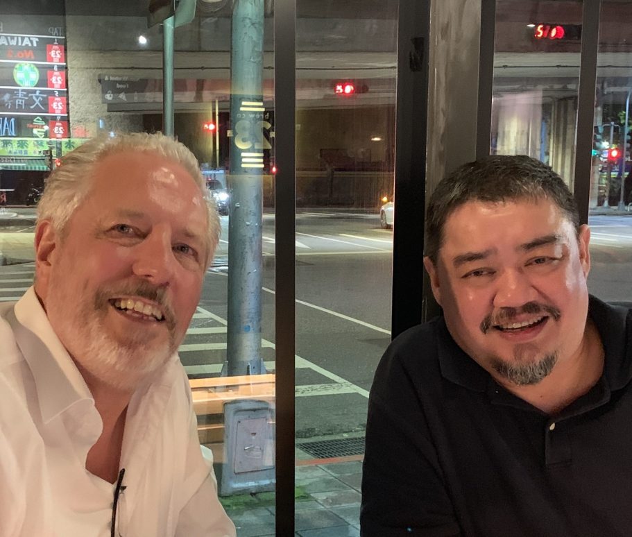 Copyright Andreas Landwehr Wu'er Kaixi und Andreas Landwehr, Taipeh